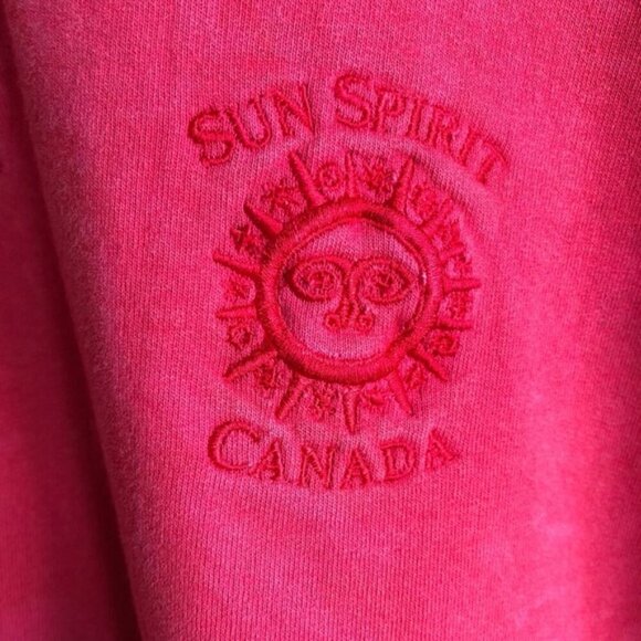 Dagoli Vintage 100% Cotton Quarter Zip Pullover Sun Spirit Canada Logo XL - Picture 7 of 14